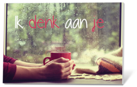 Ik denk aan je Thee Wenskaart Incl thee en envelop