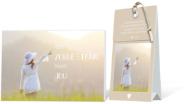 Een zonnestraal voor jou Geurtasje - Wenskaart Incl envelop  12,5 x 8 cm