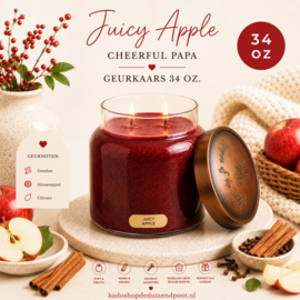 Juicy Apple geurkaars Cheerful Candle Papa Collectie 155 branduren