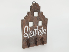 Sleutelrek huisje naturel – 24 x 15 cm