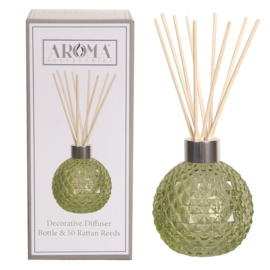 Green  Glass Reed Diffuser met 50 reeds