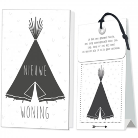 Nieuwe woning Geurtasje - Wenskaart Incl envelop 12,5 x 8 cm