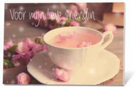 Voor mijn lieve vriendin Thee Wenskaart Incl thee en envelop