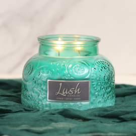 Cheerful Candle Large Geurkaars Citrus  Lotus  Amber 20 Oz Lush Groen
