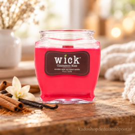 Cinnamon Kiss geurkaars – houten knisperende lont Colonial Candle 425 gram