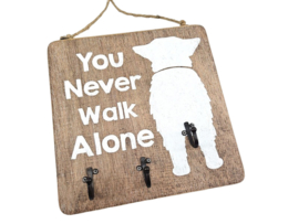 Kapstok hond 25x25cm naturel  wit