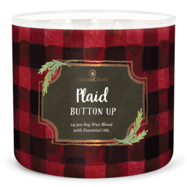 Plaid Button-up Goose Creek Candle® 3 Wick 411 gram
