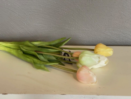 Tulpen Real Toch Pastel mix 7 stelen 43cm