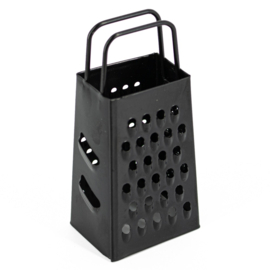 Mini rasp zwart metaal  5x2,5x3,5cm