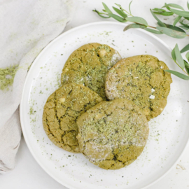 Bake Affair  biologische bakmix  Matcha Cookies met witte chocolade 
