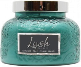 Bamboo Teak Ylang Ylang  Cheerful Candle Large Geurkaars  20 Oz Lush Groen