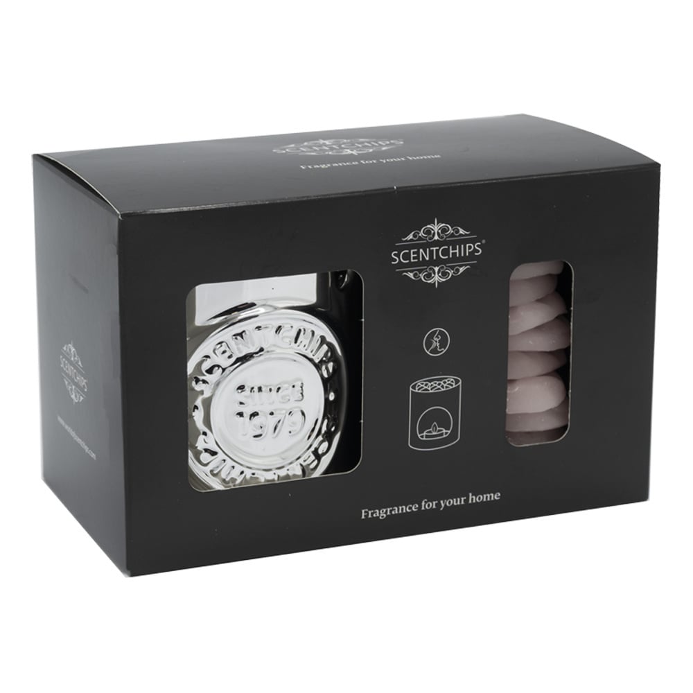 Belle Vie Cadeauset Scentchips® met Logo Brander Zilver – 10 Scentchips
