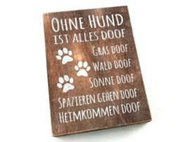 Textblock 25x18cm ohne Hund ist alles taub