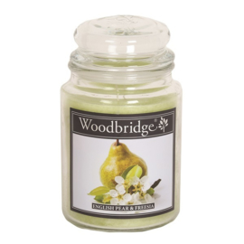 English Pear & Freesia Woodbridge Apothecary Scented Jar  130 geururen