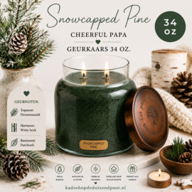 Snowcapped Pine geurkaars Cheerful Candle Papa Collectie 155 branduren