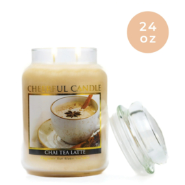 Chai Tea Latte geurkaars Cheerful Candle 2 lonten 680 gram