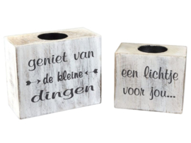 Waxinelicht houder Een lichtje voor jou