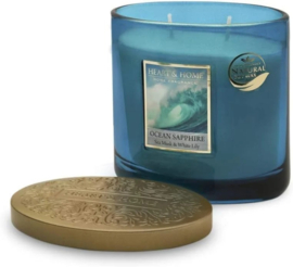 Ocean Sapphire geurkaars Heart & Home® Ovaal 220 gram