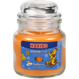 Winter Fun Haribo kleine geurkaars in glas 85 g