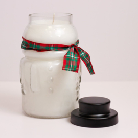 Cheerful Candle Welcome Wreath geurkaars  large Snowman Jar