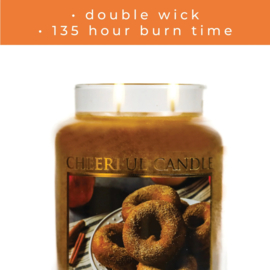 Apple Cider Donut  geurkaars Cheerful Candle 2 lonten 680 gram