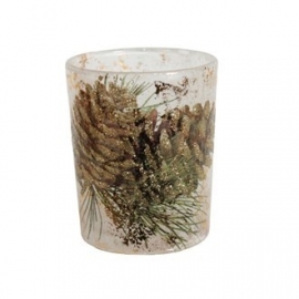 Golden Pinecone Votive Holder