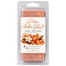 Pure Amber Glow waxmelt 65 gram sojawas Cozy Cottage