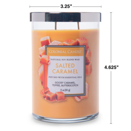 Salted Caramel Colonial Candle soyblend geurkaars 311 gr