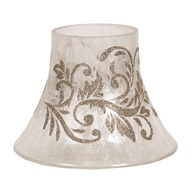 Gold Scroll  Candle Jar Lamp Shade 16cm