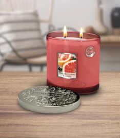 Pink Grapefruit & Cassis geurkaars Heart & Home® Ovaal 220 gram