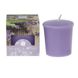 Lavendel en Salie Heart & Home Votive Geurkaars. 52 gram