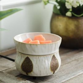 Bronze Leaf Candle Warmers® 2-in-1 klassieke geurlamp en waxmelt brander
