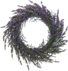 Krans Lavendel met blaadjes real touch 40cm
