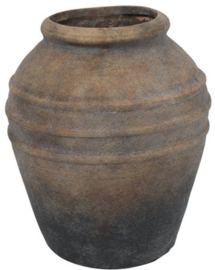 Countryfield Vaas Reuben L Bruin Grijs 27 cm – Aardewerk Rustieke Vaas