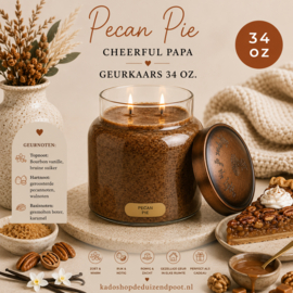 Pecan Pie geurkaars Cheerful Candle Papa Collectie 155 branduren
