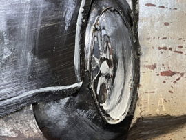 Uniek 3D Schilderij Porsche van Gerecycled Metaal