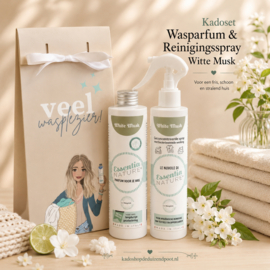 Kadoset Wasparfum & Reinigingsspray Witte Musk – Essentia Nature