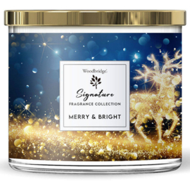 Merry & Bright Woodbridge Signature geurkaars in glas 3 lonten