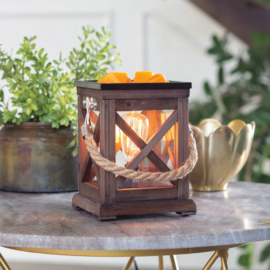 Walnut & Rope Edison Bulb Candle Warmers® Geurlamp Elektrisch met eu stekker