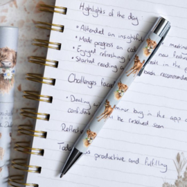 Wrendale Designs Navulbare Pen ‘Hooglander’ in Geschenkdoos