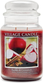 Village Candle  Apples & Cinnamon geurkaars 170 Branduren
