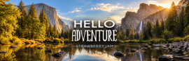 Strawberry Jam  (Label Hello Adventure) geurkaars - ​Goose Creek Candle Artwork Large Jar 680 gram