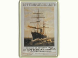Vintage Muurbord Reclamebord  Rotterdamsche lloyd