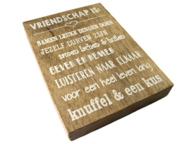 Tekstblok  Vriendschap is...