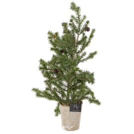 Mini Kerstboom 22 cm met mini denappeltjes