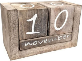 Houten blok kalender 10x16 cm