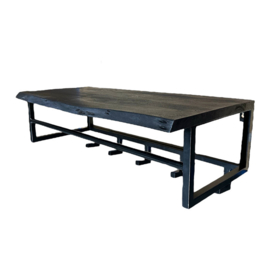 Wandplank-rek  Teniy Zwart met 4 Haken – Home Society 80 cm