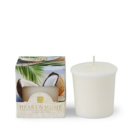 Kokosnoot Avontuur Heart & Home Votive Geurkaars 52 gram