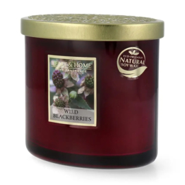 Wild blackberries geurkaars Heart & Home® Ovaal 220 gram