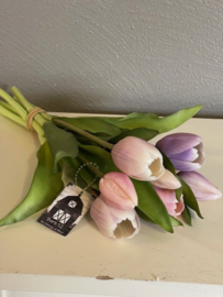 Tulpen Real Toch Soft Pink 7 stelen 43cm